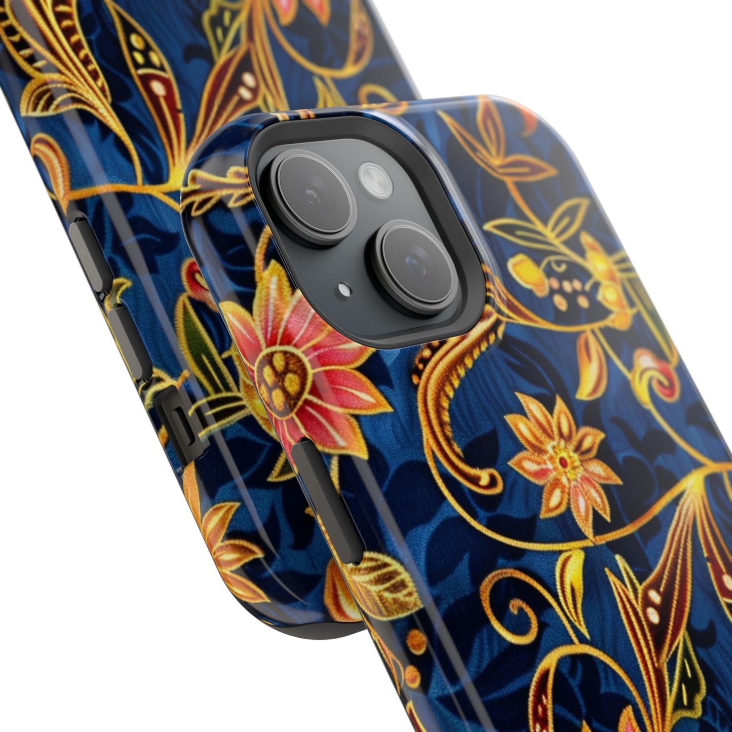 Floral Filigree Magnetic Phone Case — Impact - Resistant Decorative Cover - DIGITAL X