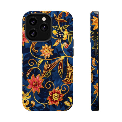 Floral Filigree Magnetic Phone Case — Impact - Resistant Decorative Cover - DIGITAL X