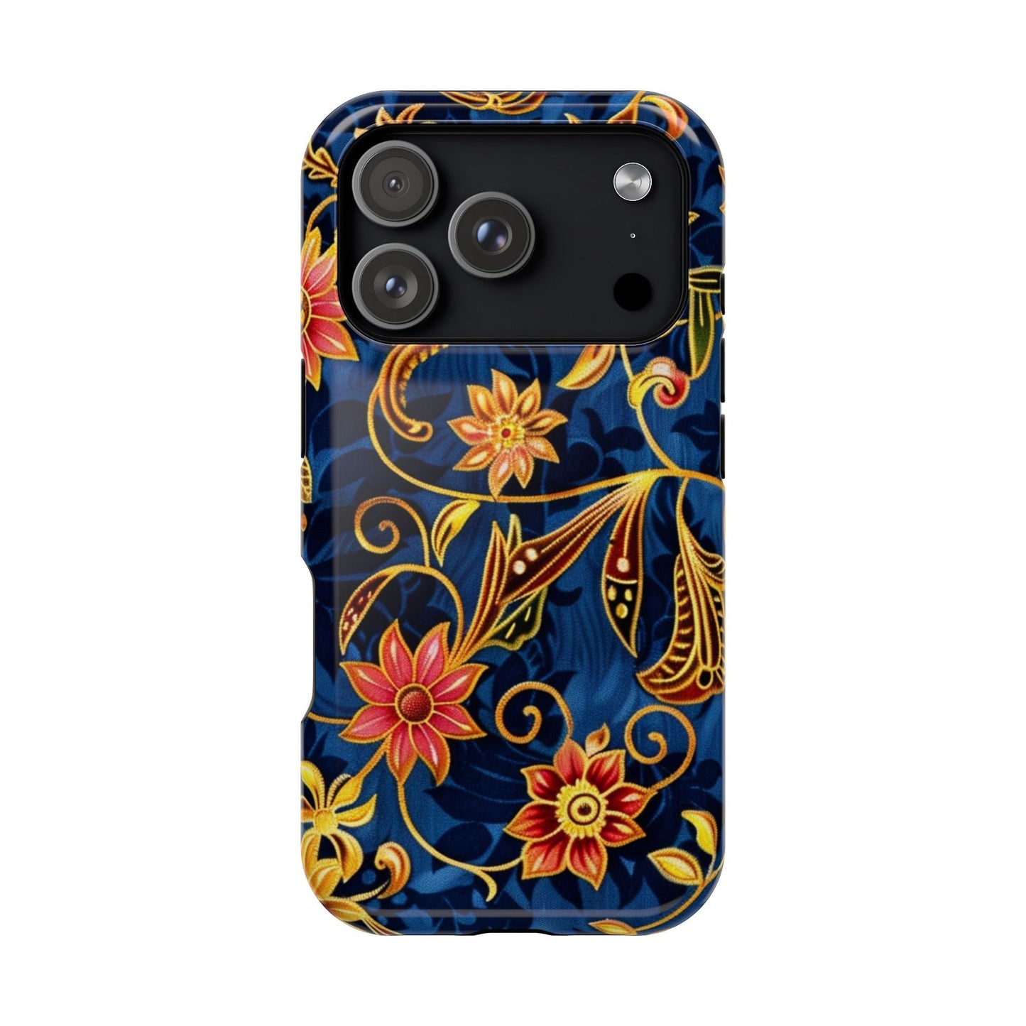 Floral Filigree Magnetic Phone Case — Impact - Resistant Decorative Cover - DIGITAL X
