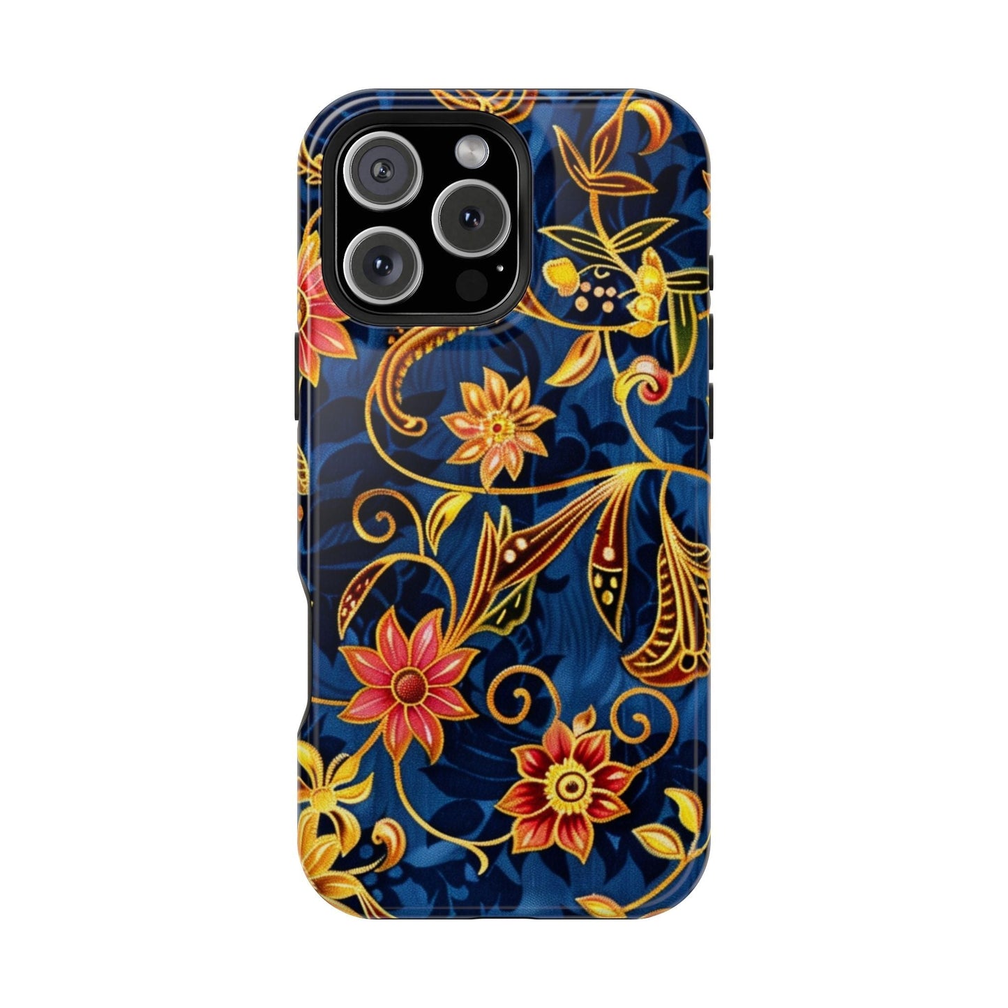 Floral Filigree Magnetic Phone Case — Impact - Resistant Decorative Cover - DIGITAL X
