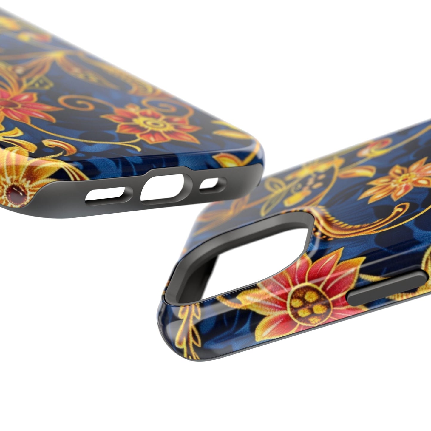 Floral Filigree Magnetic Phone Case — Impact - Resistant Decorative Cover - DIGITAL X