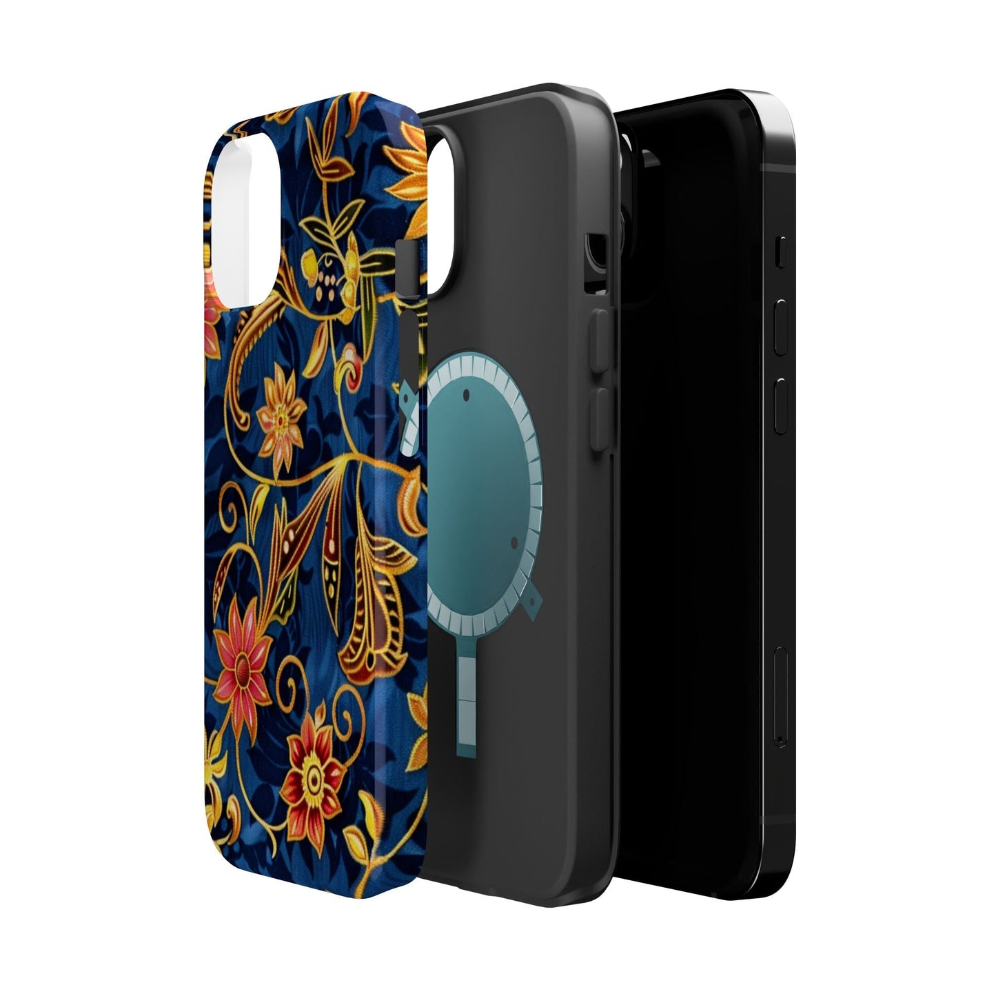 Floral Filigree Magnetic Phone Case — Impact - Resistant Decorative Cover - DIGITAL X