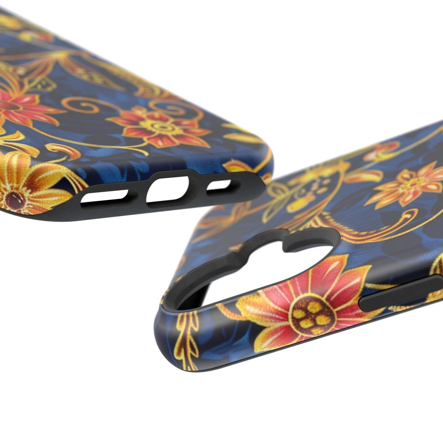 Floral Filigree Magnetic Phone Case — Impact - Resistant Decorative Cover - DIGITAL X