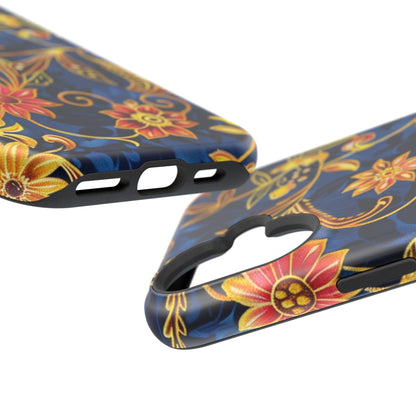Floral Filigree Magnetic Phone Case — Impact - Resistant Decorative Cover - DIGITAL X
