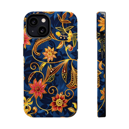 Floral Filigree Magnetic Phone Case — Impact - Resistant Decorative Cover - DIGITAL X