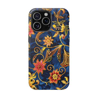 Floral Filigree Magnetic Phone Case — Impact - Resistant Decorative Cover - DIGITAL X
