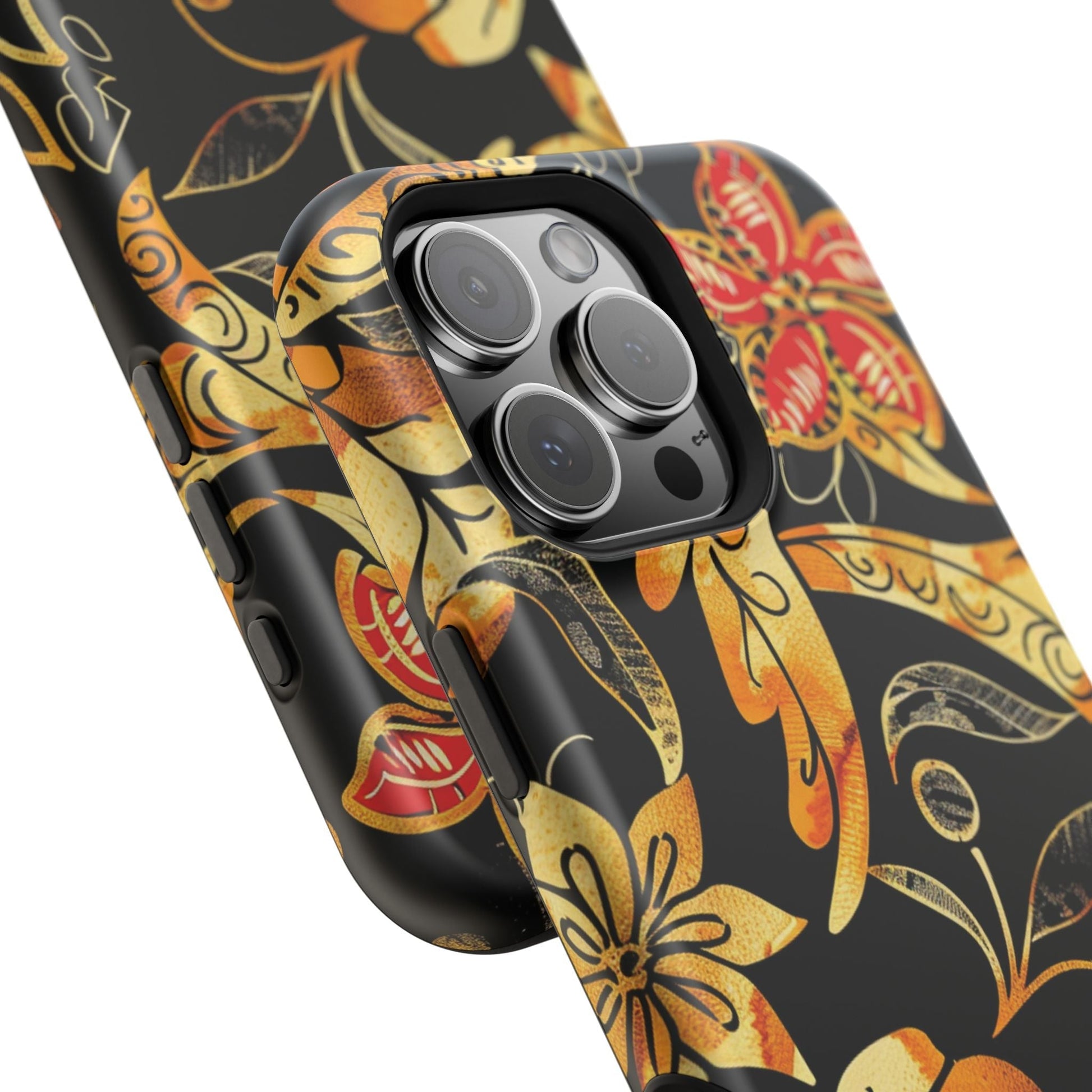 Floral Gold Filigree Magnetic Impact Phone Case - DIGITAL X