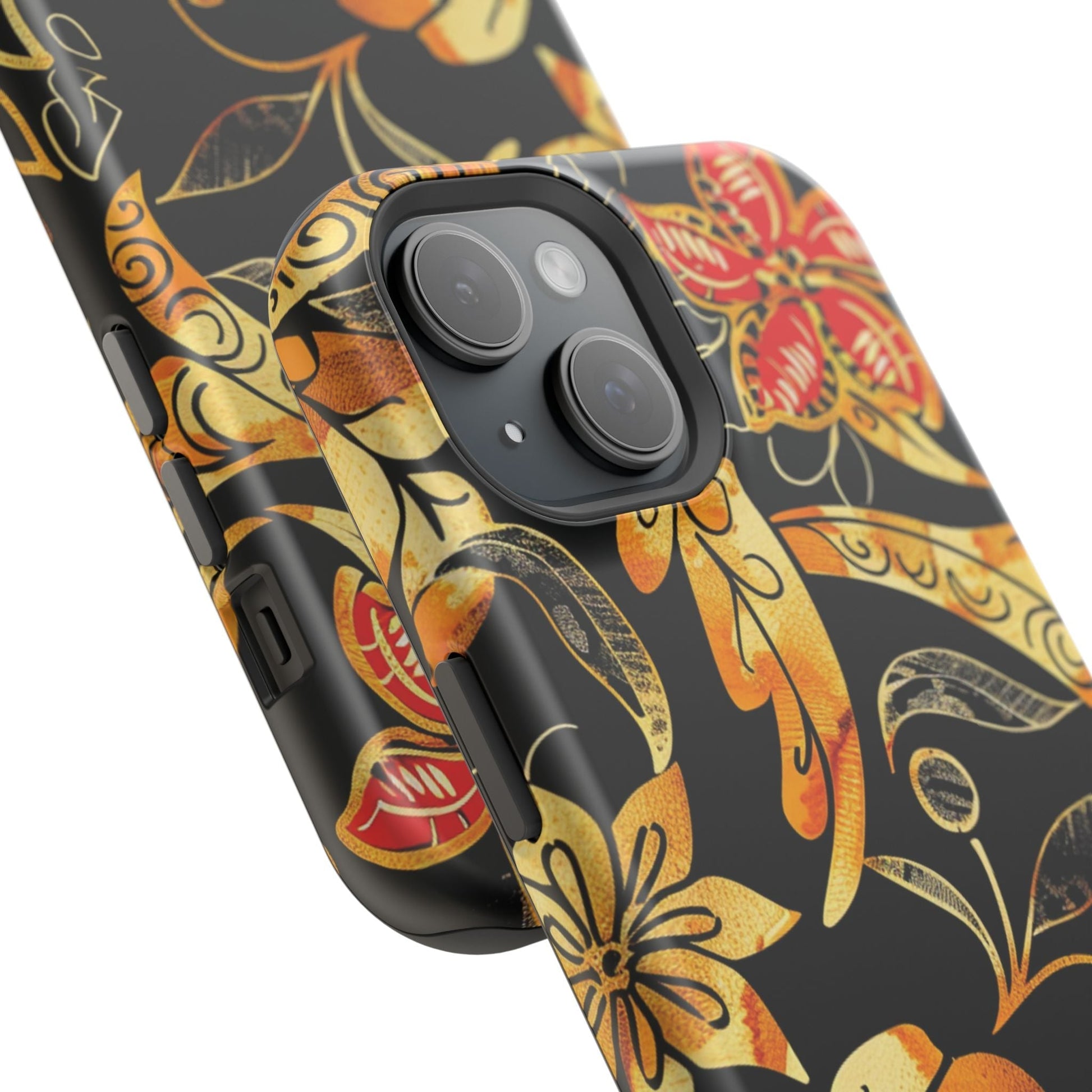 Floral Gold Filigree Magnetic Impact Phone Case - DIGITAL X