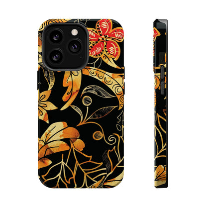 Floral Gold Filigree Magnetic Impact Phone Case - DIGITAL X