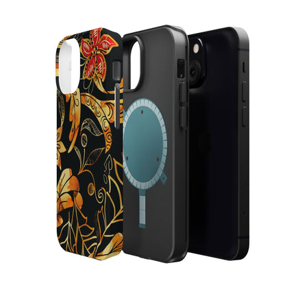 Floral Gold Filigree Magnetic Impact Phone Case - DIGITAL X
