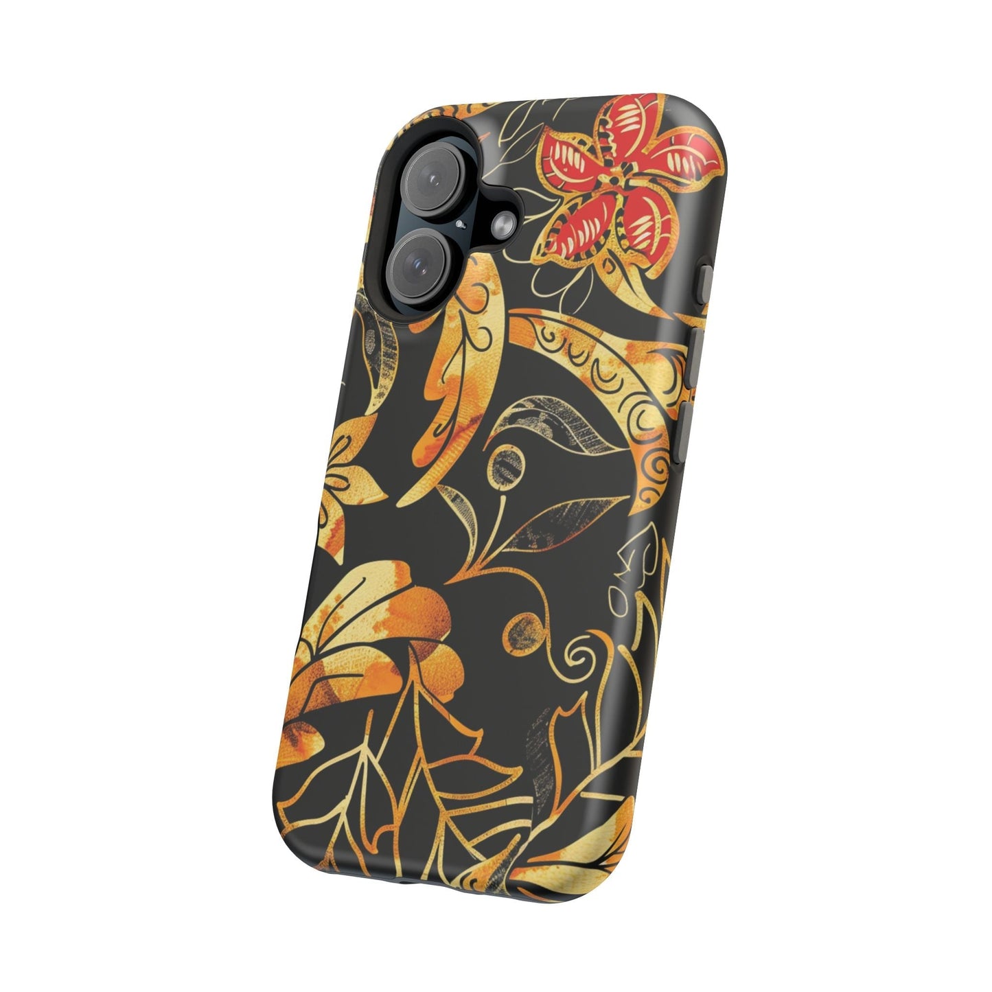 Floral Gold Filigree Magnetic Impact Phone Case - DIGITAL X