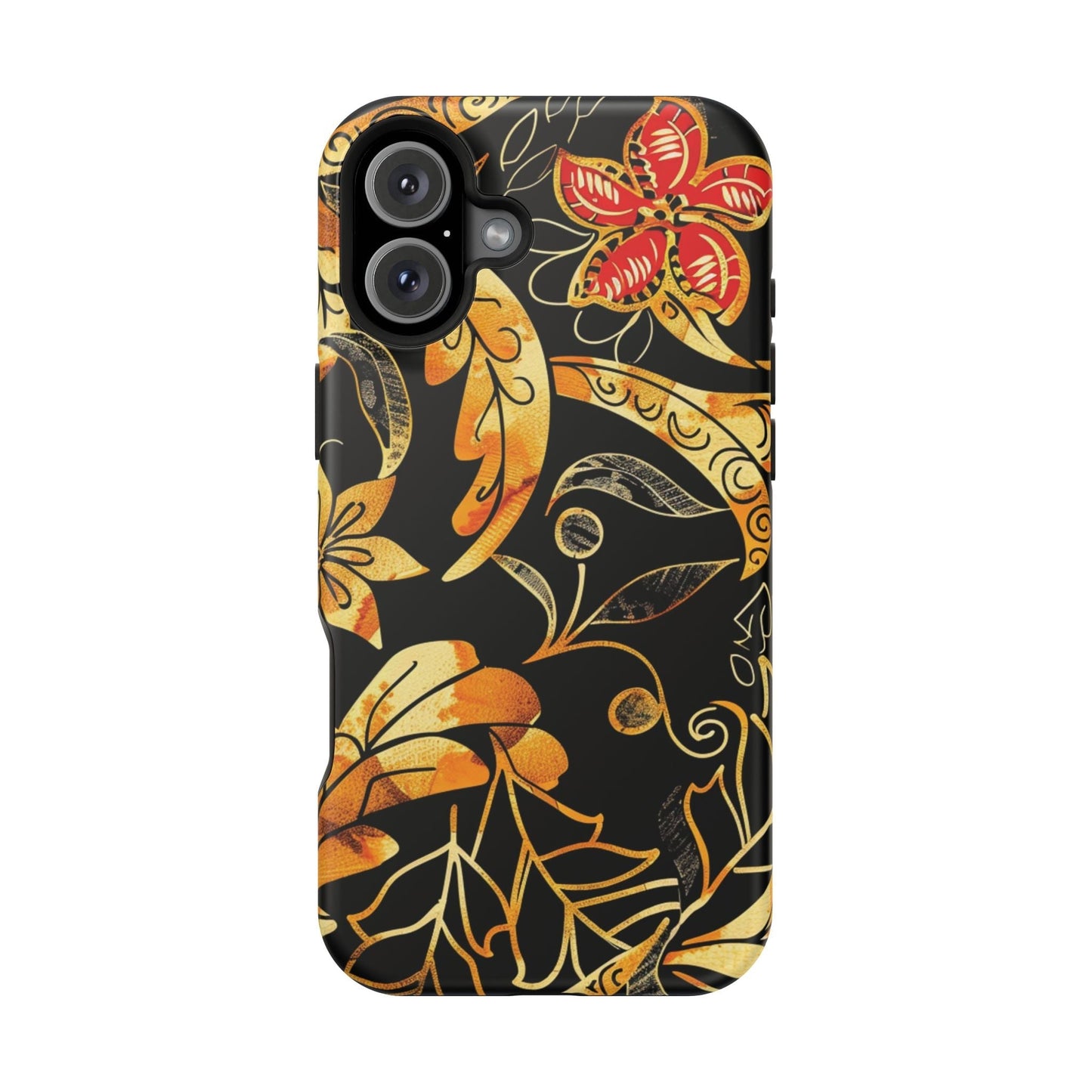 Floral Gold Filigree Magnetic Impact Phone Case - DIGITAL X