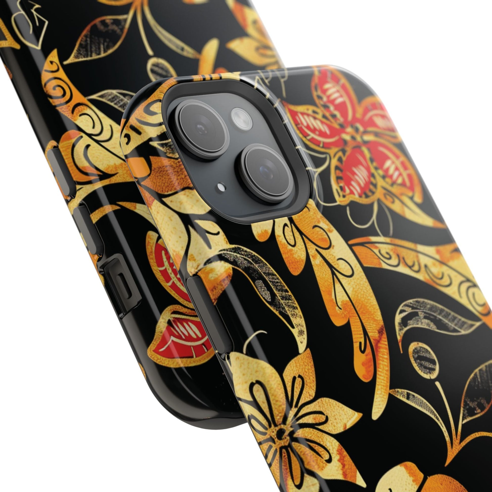 Floral Gold Filigree Magnetic Impact Phone Case - DIGITAL X