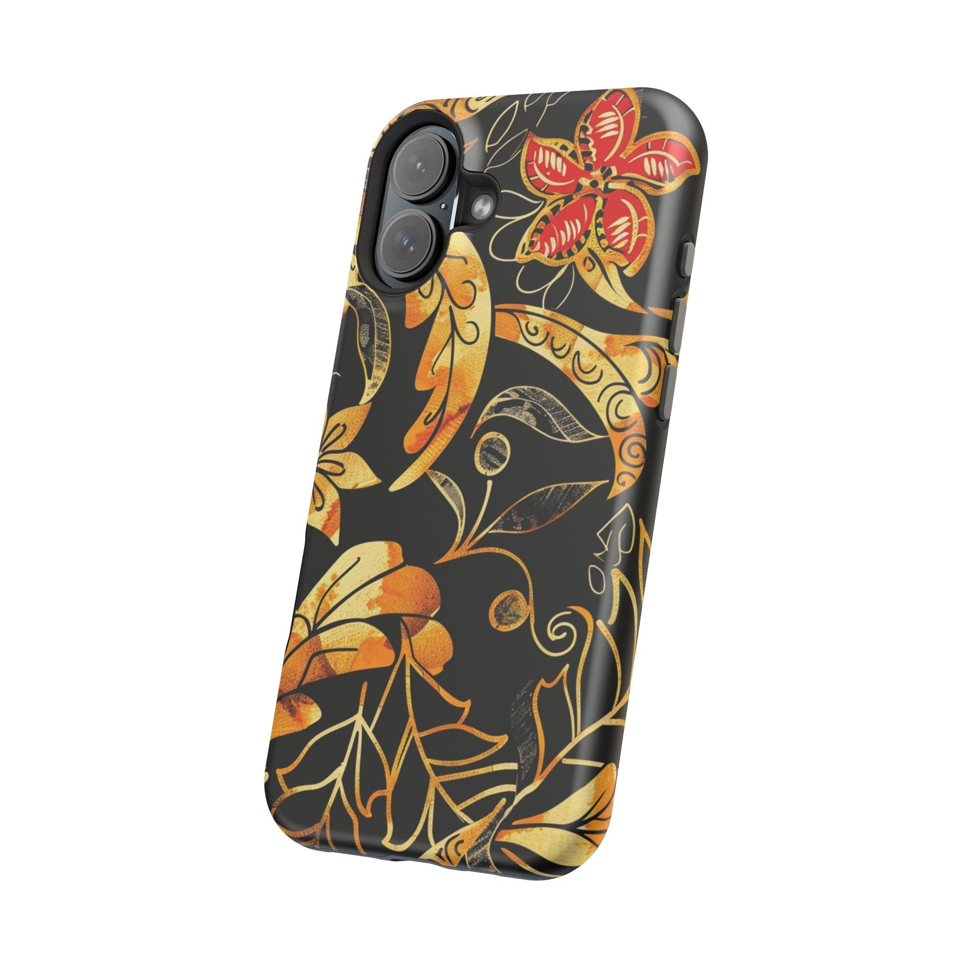 Floral Gold Filigree Magnetic Impact Phone Case - DIGITAL X