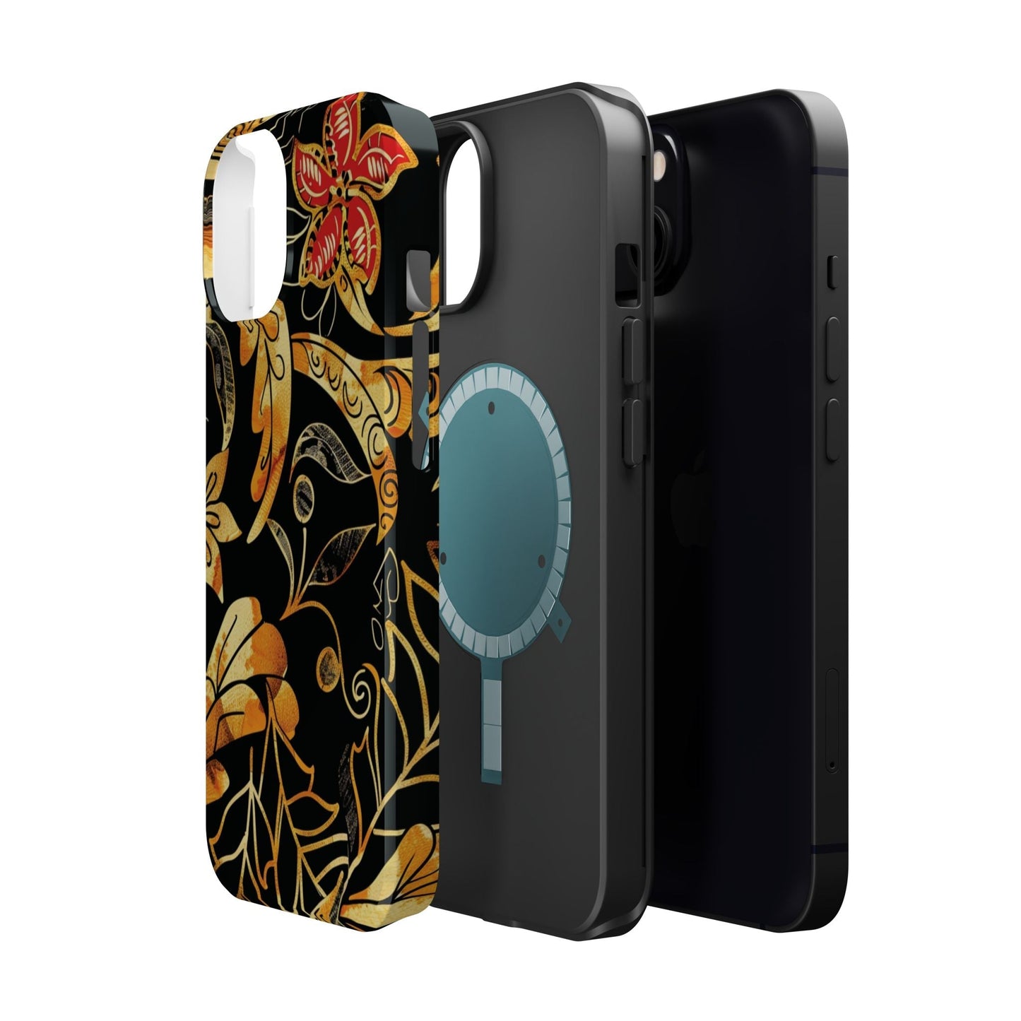 Floral Gold Filigree Magnetic Impact Phone Case - DIGITAL X