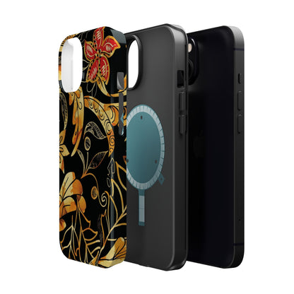 Floral Gold Filigree Magnetic Impact Phone Case - DIGITAL X