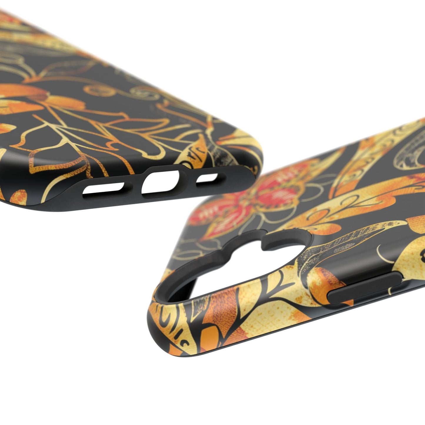Floral Gold Filigree Magnetic Impact Phone Case - DIGITAL X