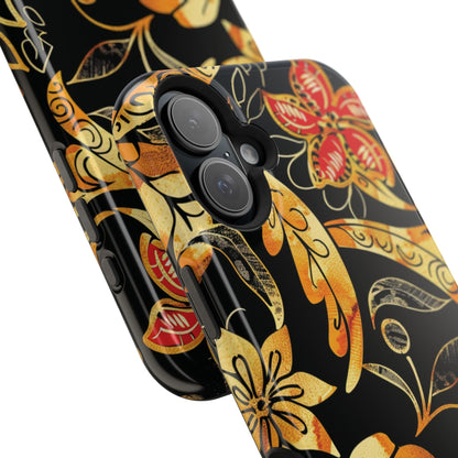 Floral Gold Filigree Magnetic Impact Phone Case - DIGITAL X