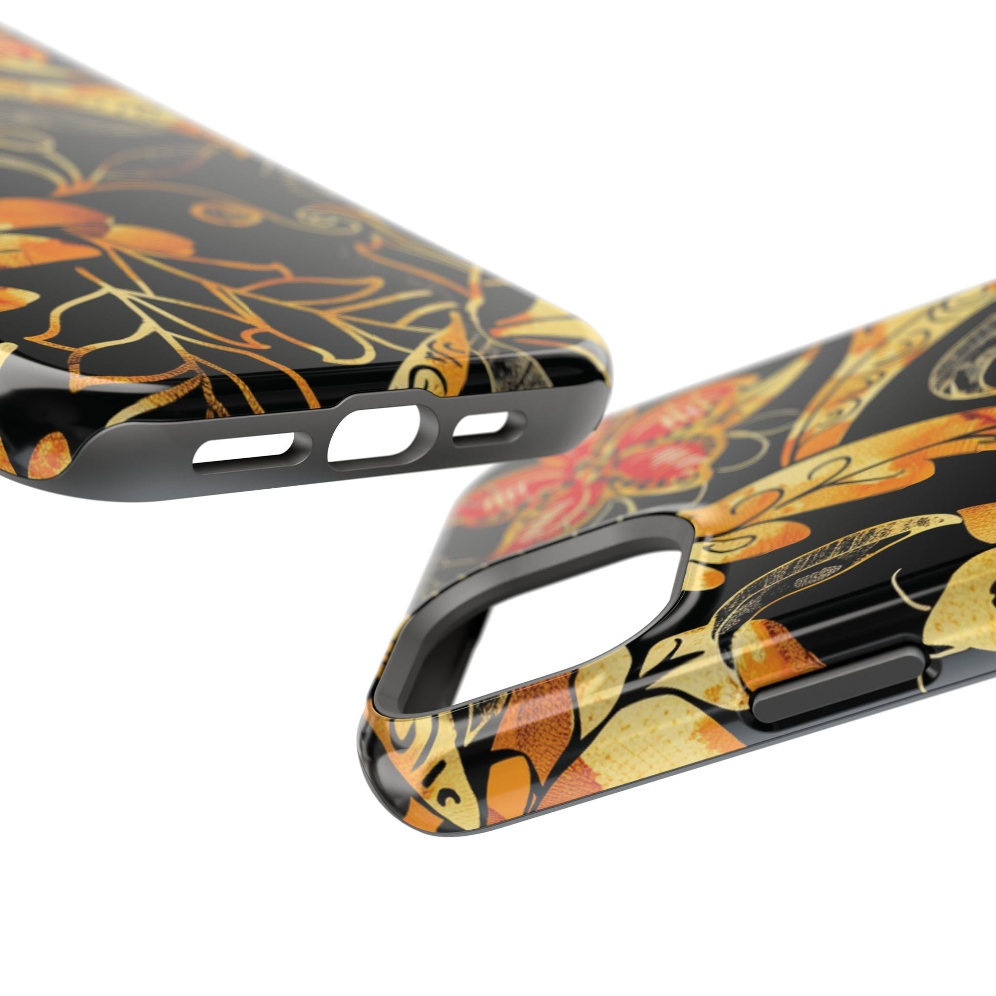 Floral Gold Filigree Magnetic Impact Phone Case - DIGITAL X