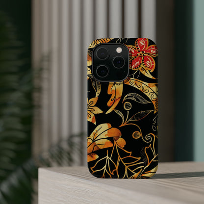 Floral Gold Filigree Magnetic Impact Phone Case - DIGITAL X