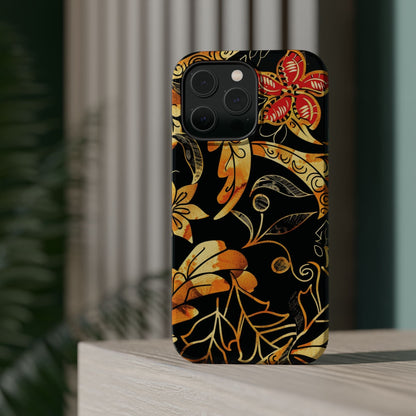 Floral Gold Filigree Magnetic Impact Phone Case - DIGITAL X