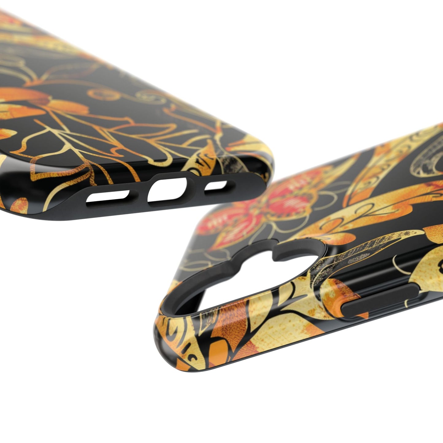 Floral Gold Filigree Magnetic Impact Phone Case - DIGITAL X