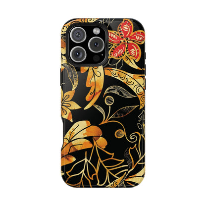 Floral Gold Filigree Magnetic Impact Phone Case - DIGITAL X