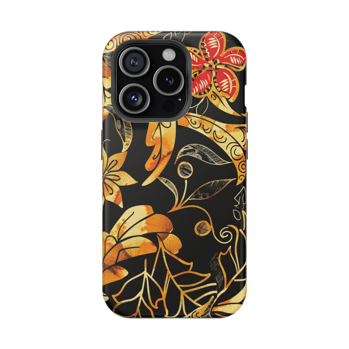 Floral Gold Filigree Magnetic Impact Phone Case - DIGITAL X