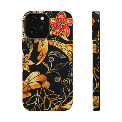 Floral Gold Filigree Magnetic Impact Phone Case - DIGITAL X