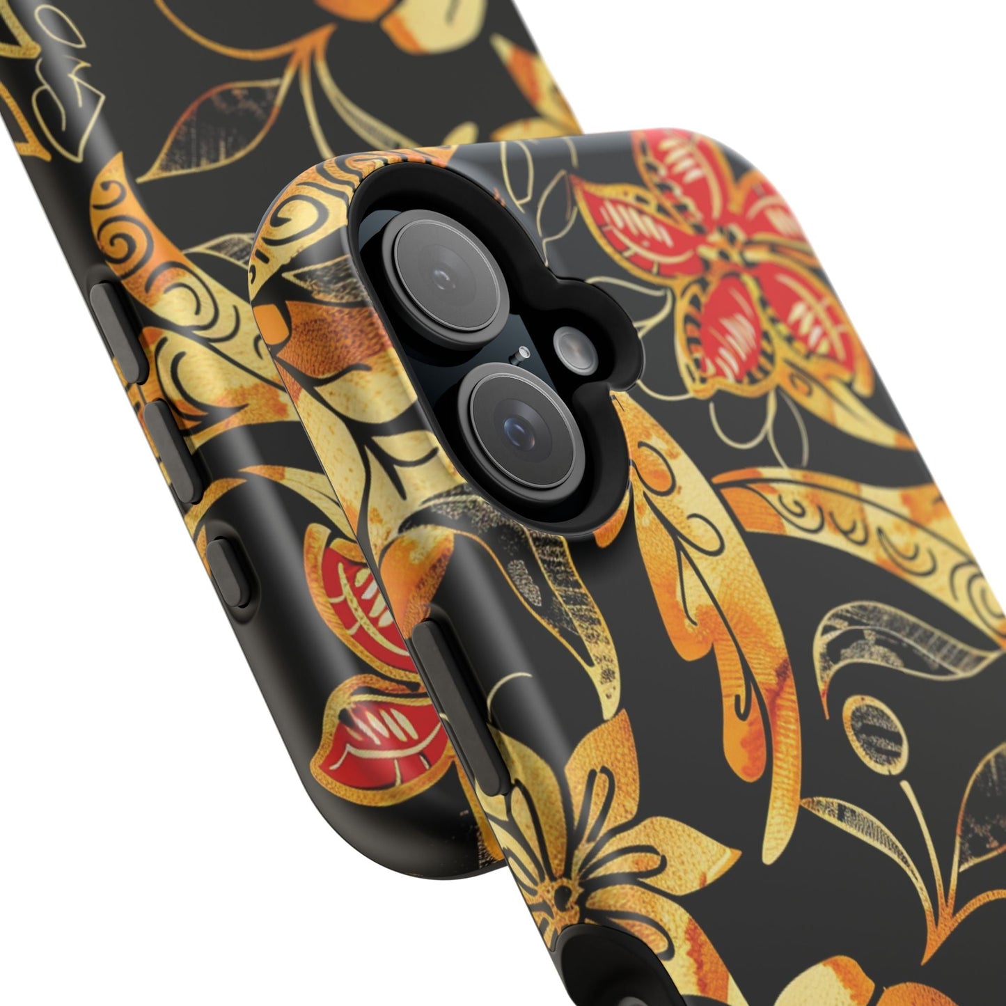 Floral Gold Filigree Magnetic Impact Phone Case - DIGITAL X