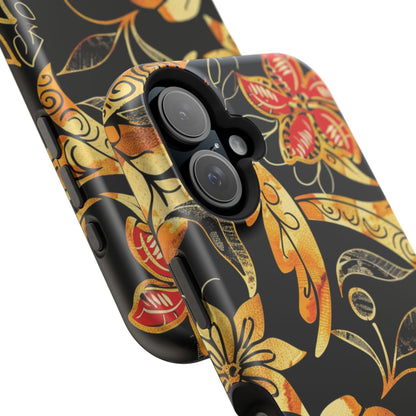 Floral Gold Filigree Magnetic Impact Phone Case - DIGITAL X