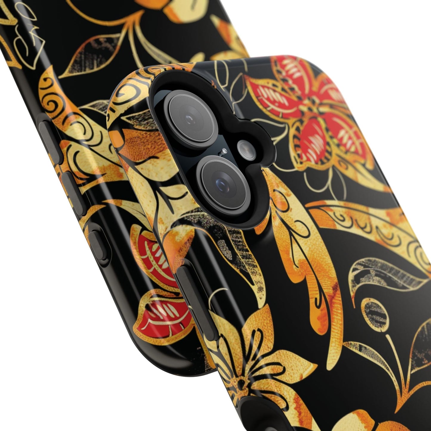 Floral Gold Filigree Magnetic Impact Phone Case - DIGITAL X