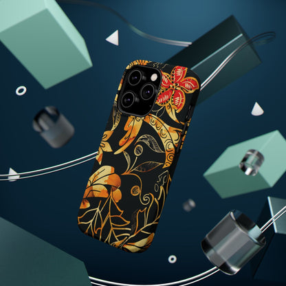 Floral Gold Filigree Magnetic Impact Phone Case - DIGITAL X