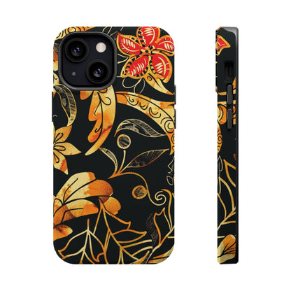 Floral Gold Filigree Magnetic Impact Phone Case - DIGITAL X