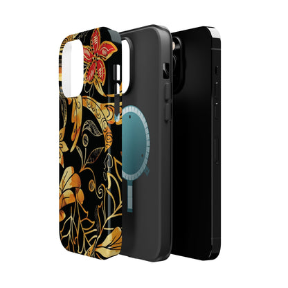 Floral Gold Filigree Magnetic Impact Phone Case - DIGITAL X