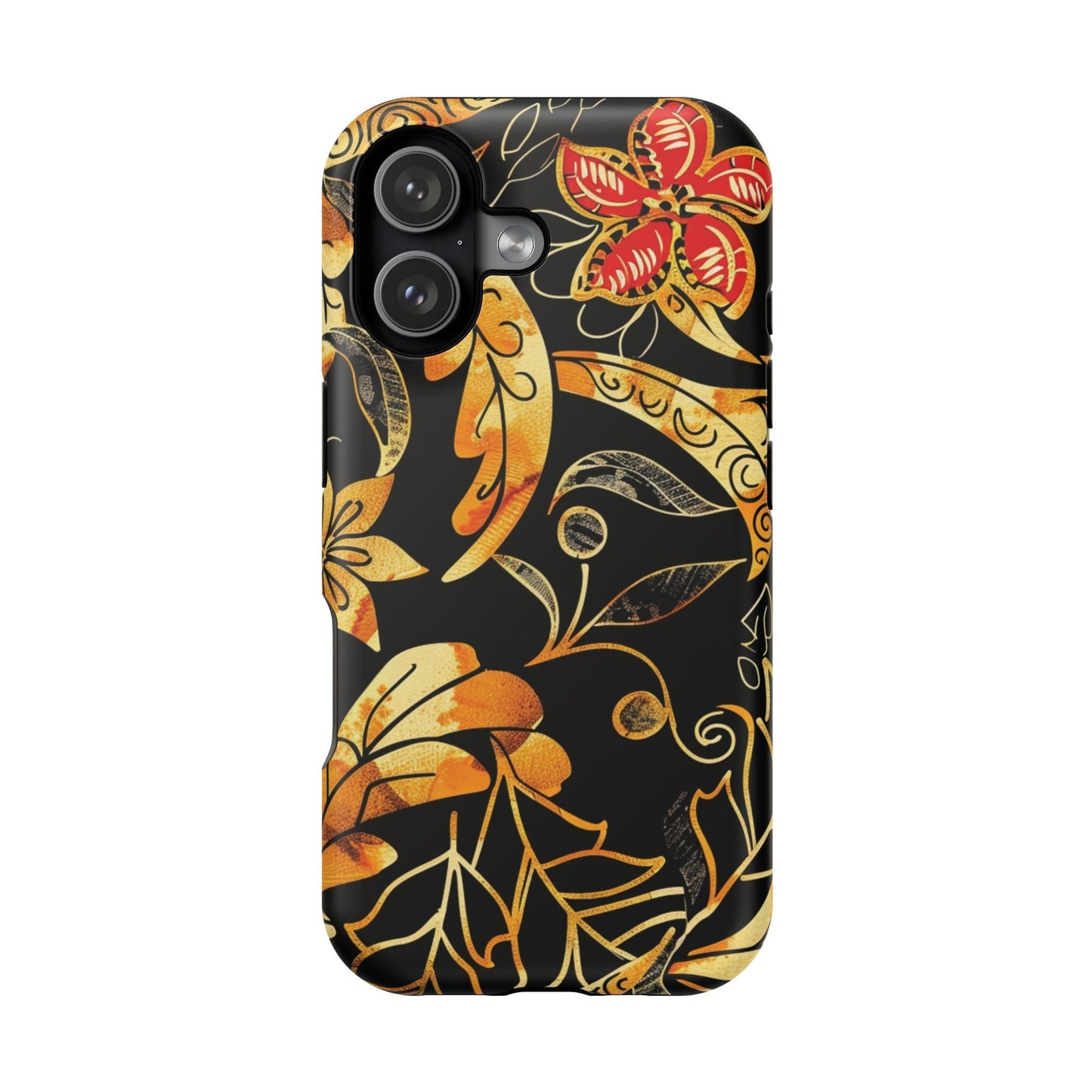 Floral Gold Filigree Magnetic Impact Phone Case - DIGITAL X