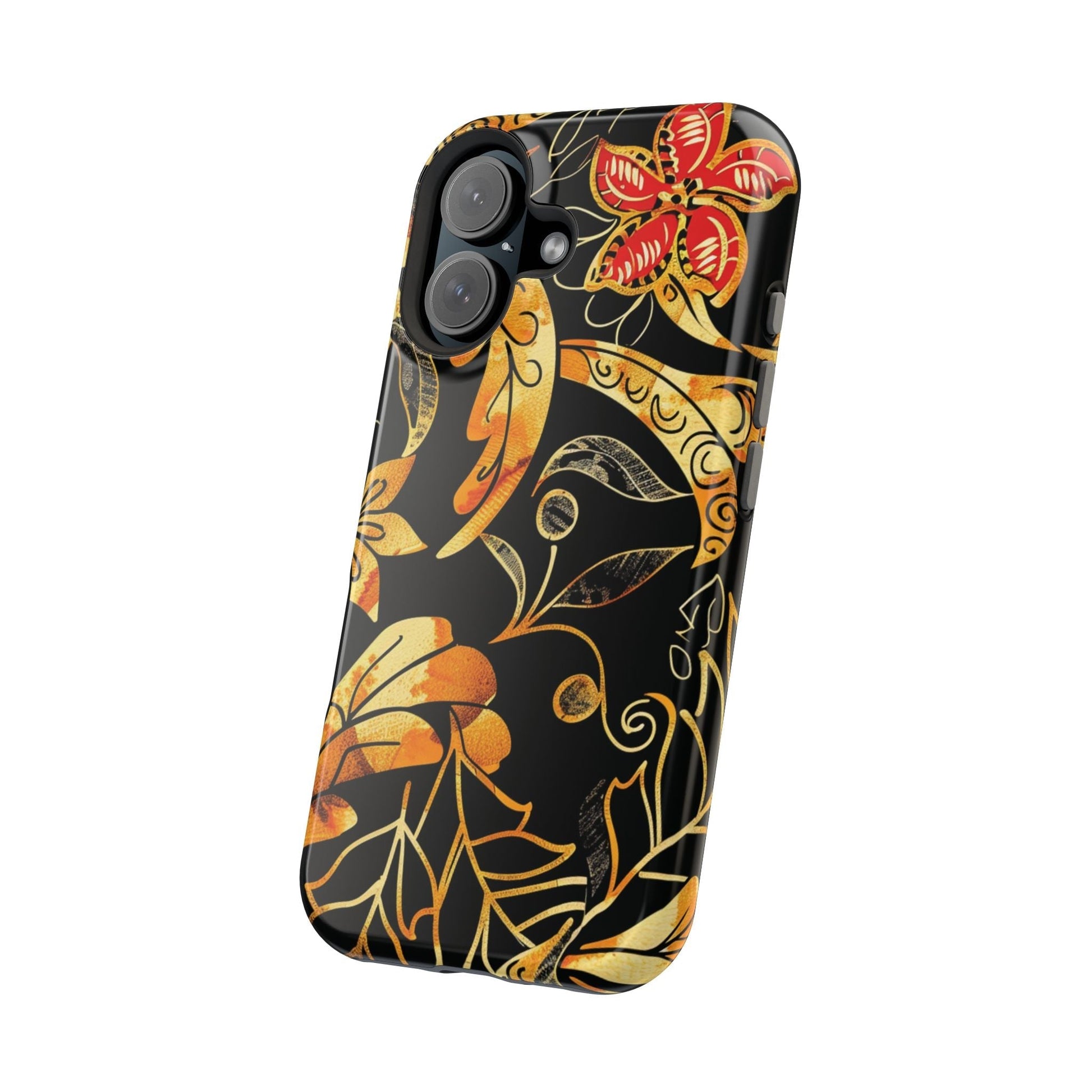 Floral Gold Filigree Magnetic Impact Phone Case - DIGITAL X