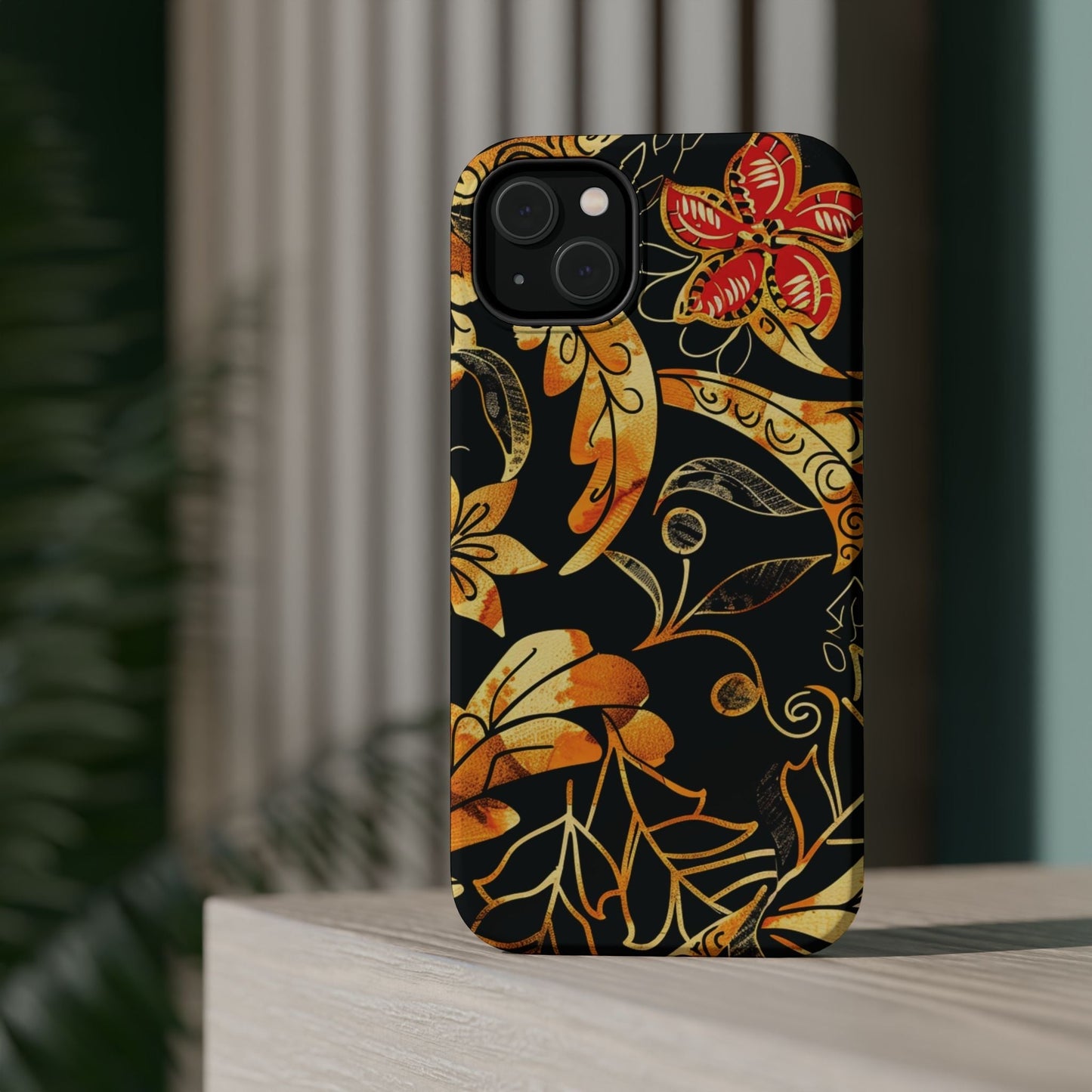 Floral Gold Filigree Magnetic Impact Phone Case - DIGITAL X