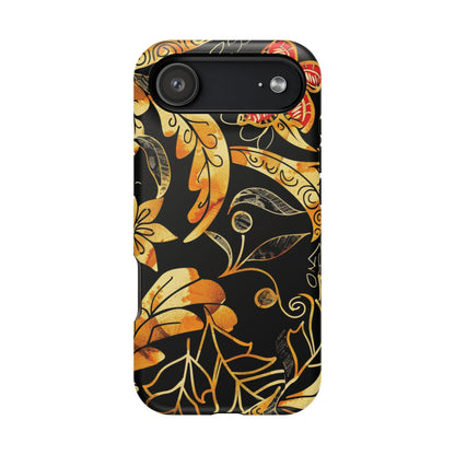 Floral Gold Filigree Magnetic Impact Phone Case - DIGITAL X