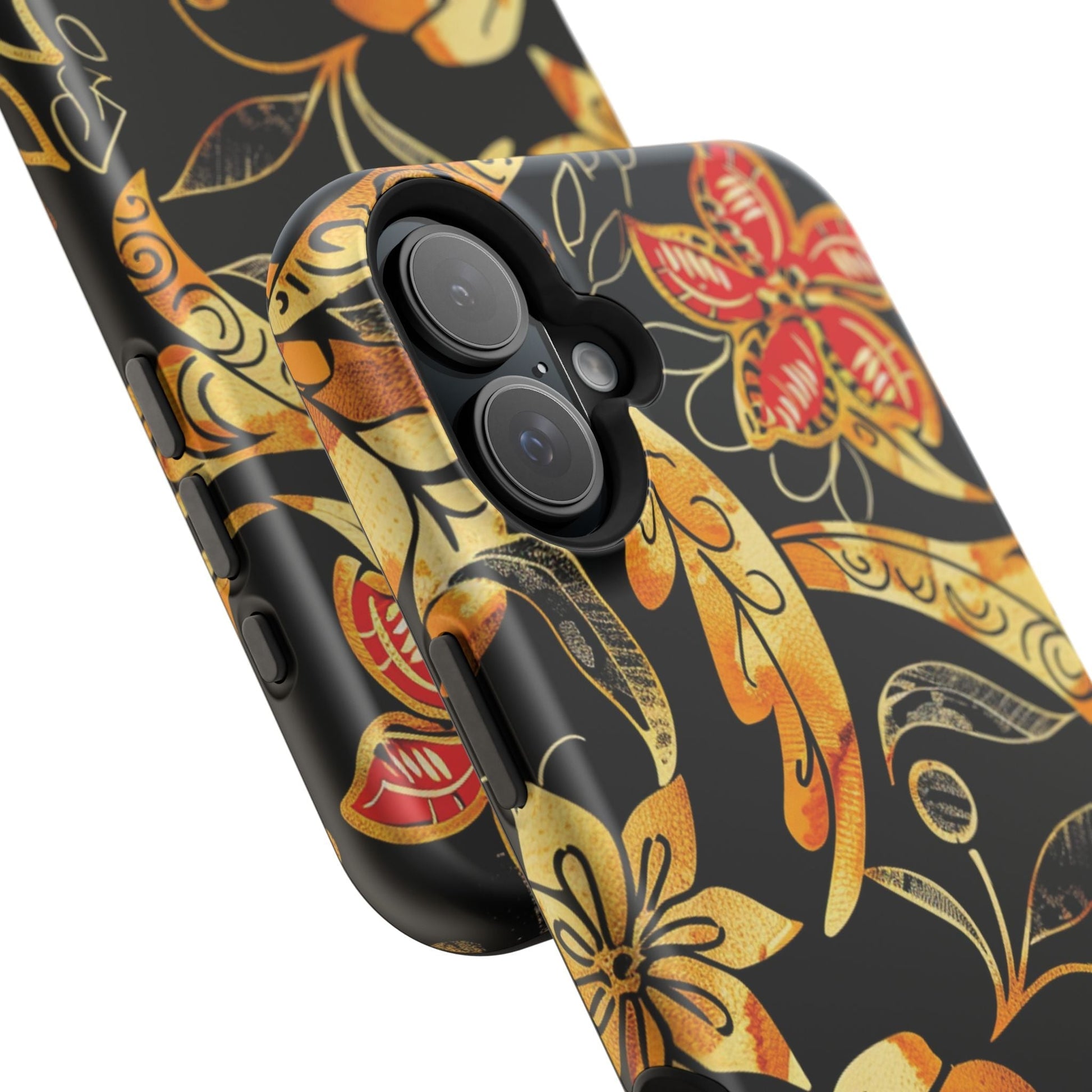 Floral Gold Filigree Magnetic Impact Phone Case - DIGITAL X
