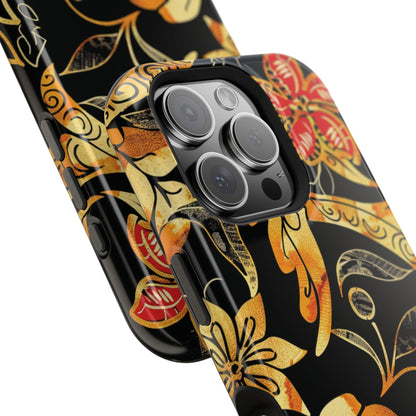 Floral Gold Filigree Magnetic Impact Phone Case - DIGITAL X