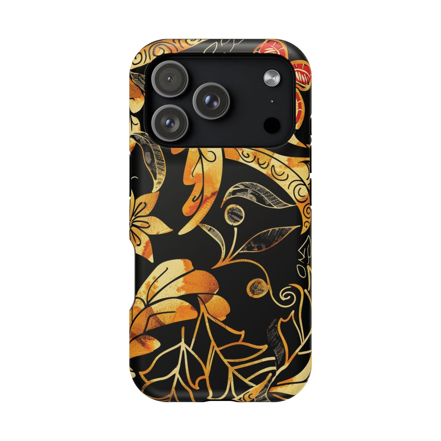Floral Gold Filigree Magnetic Impact Phone Case - DIGITAL X