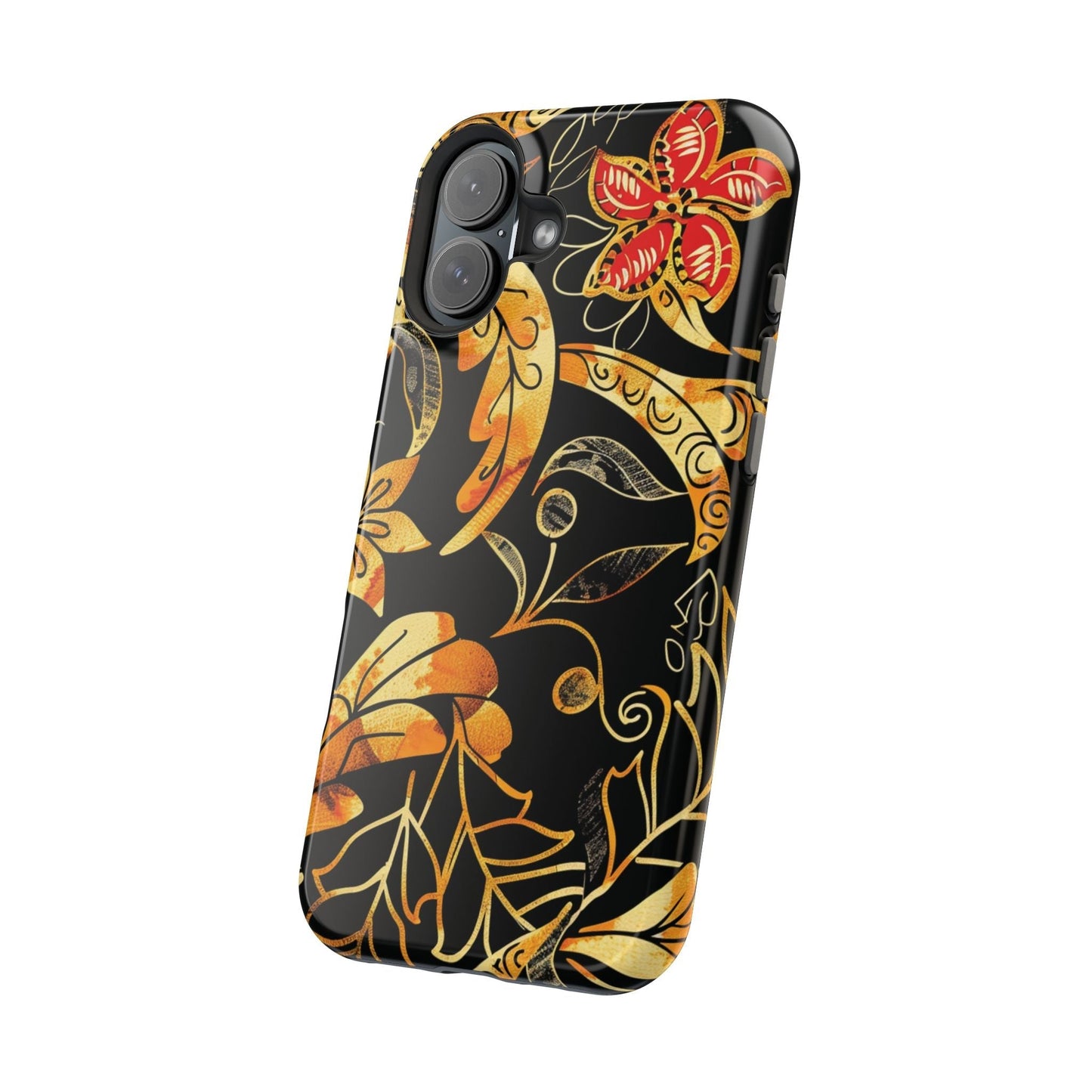 Floral Gold Filigree Magnetic Impact Phone Case - DIGITAL X