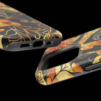 Floral Gold Filigree Magnetic Impact Phone Case - DIGITAL X