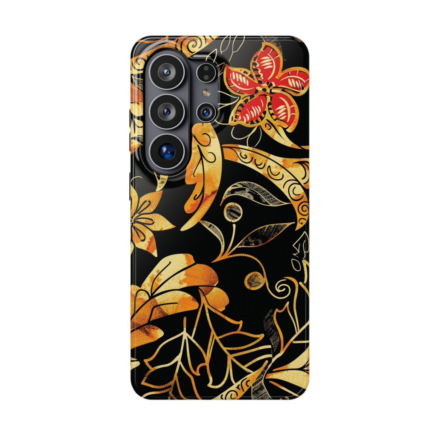 Floral Gold Filigree Magnetic Impact Phone Case - DIGITAL X