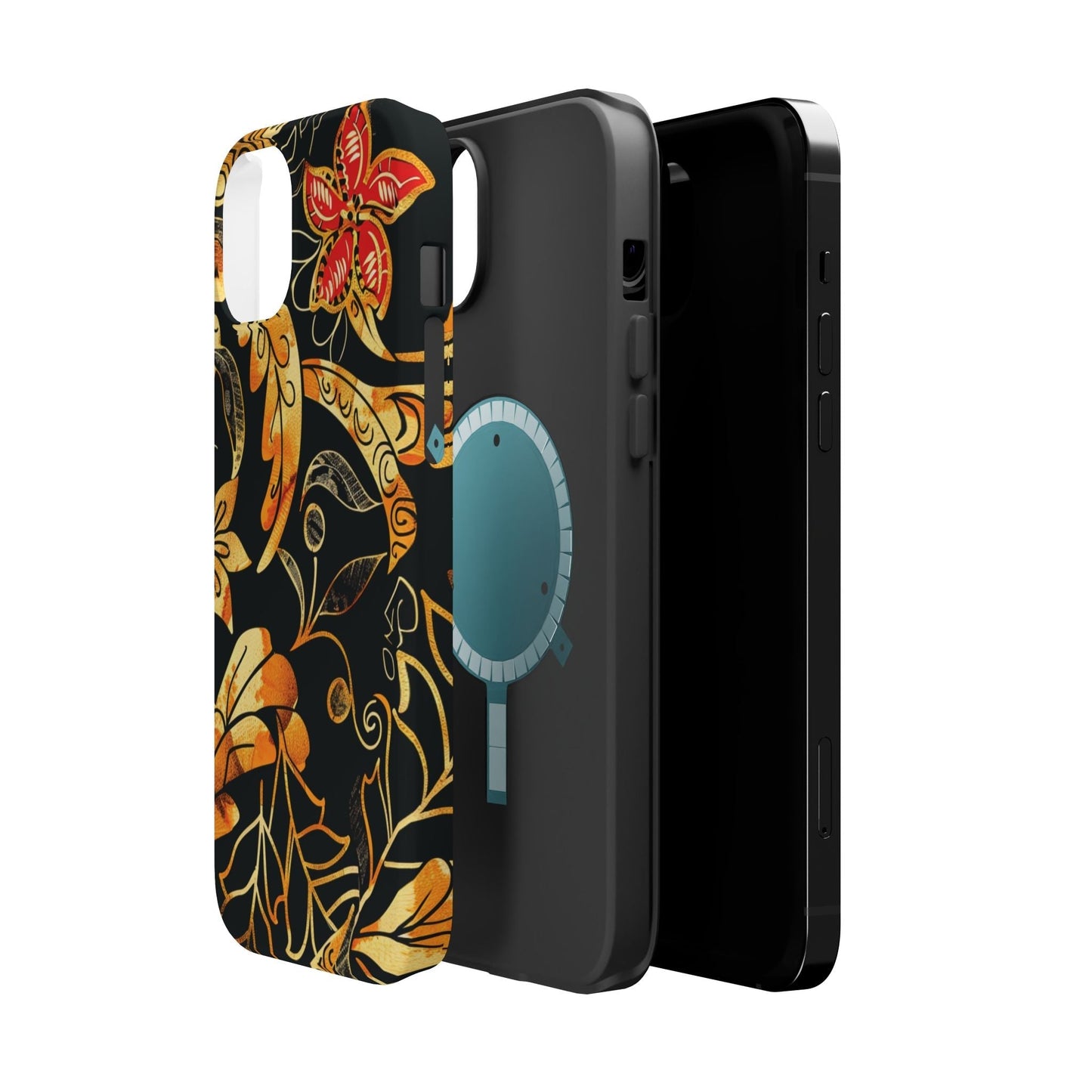 Floral Gold Filigree Magnetic Impact Phone Case - DIGITAL X