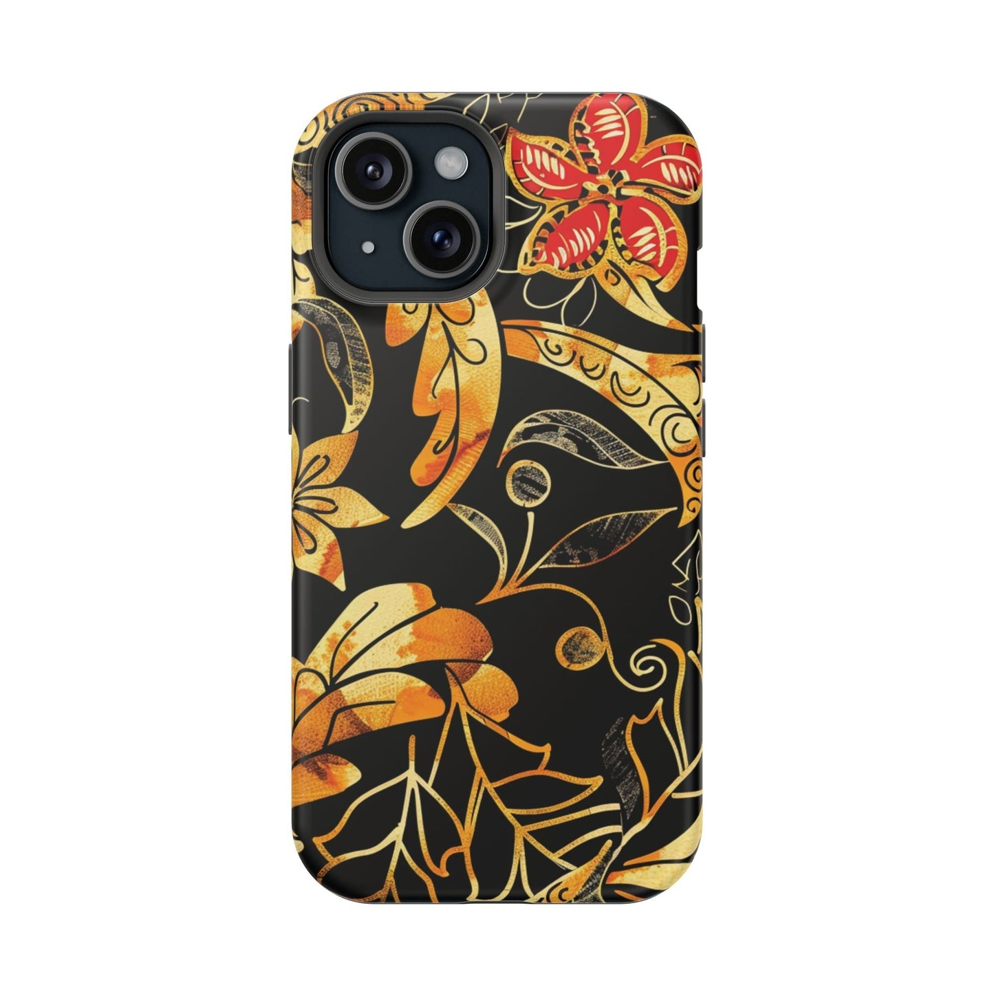 Floral Gold Filigree Magnetic Impact Phone Case - DIGITAL X