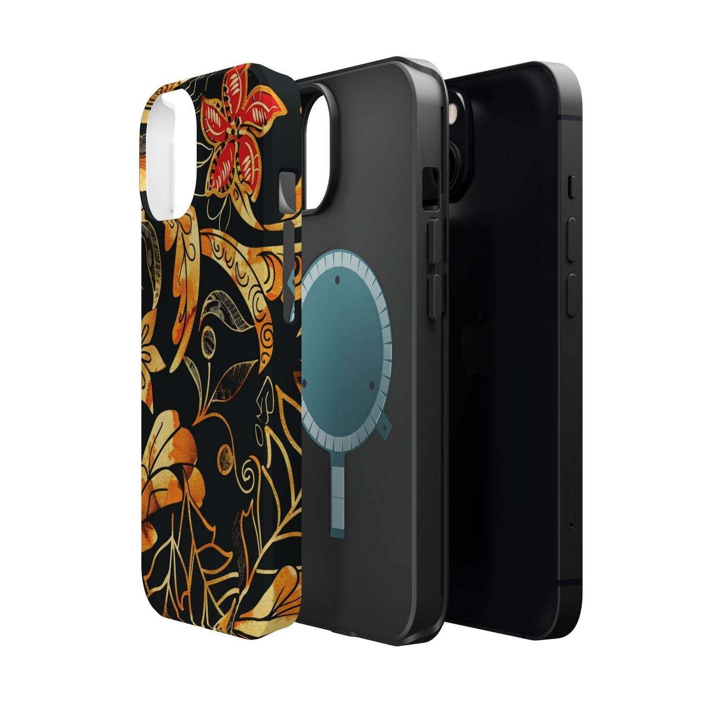 Floral Gold Filigree Magnetic Impact Phone Case - DIGITAL X