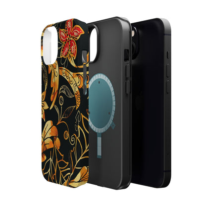 Floral Gold Filigree Magnetic Impact Phone Case - DIGITAL X