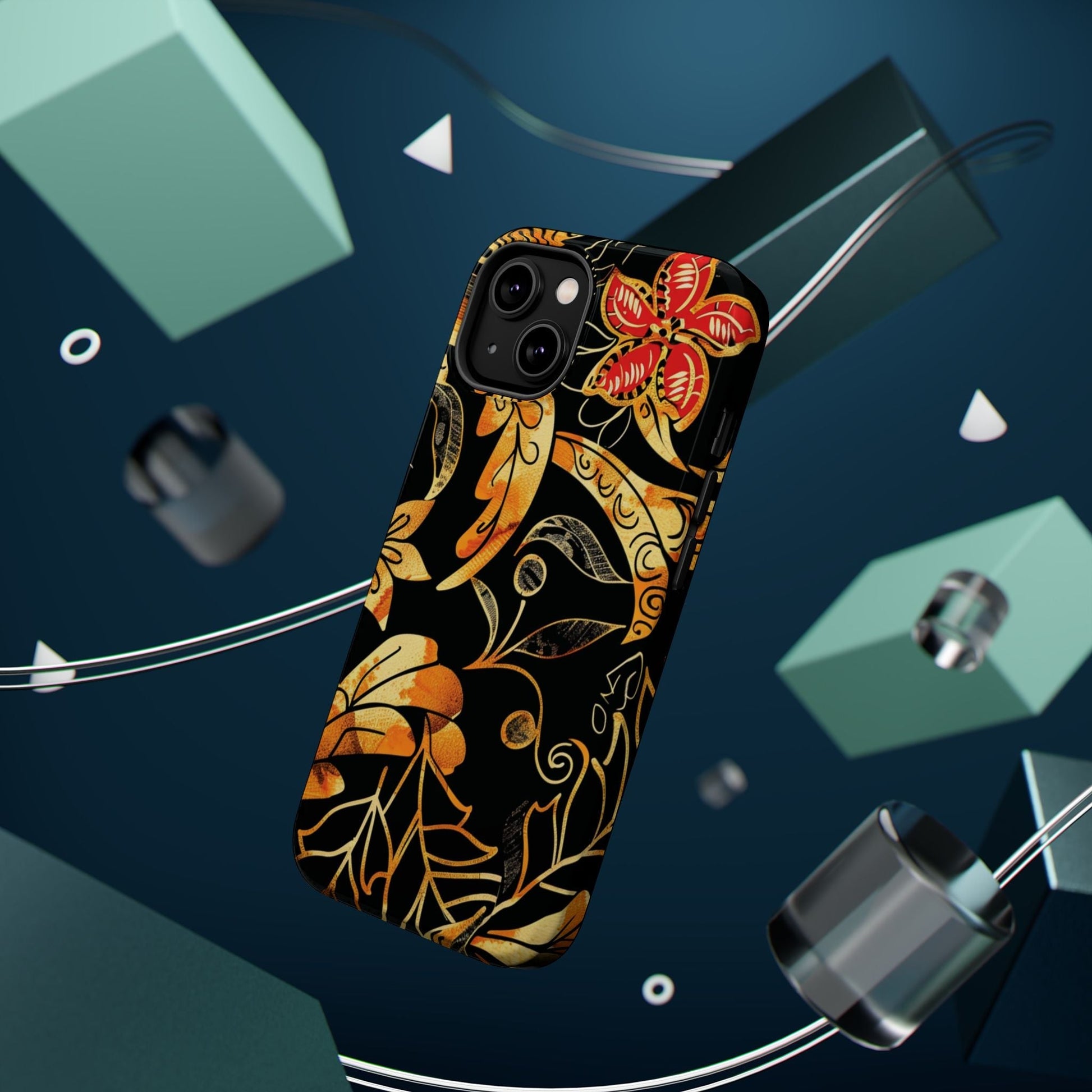 Floral Gold Filigree Magnetic Impact Phone Case - DIGITAL X